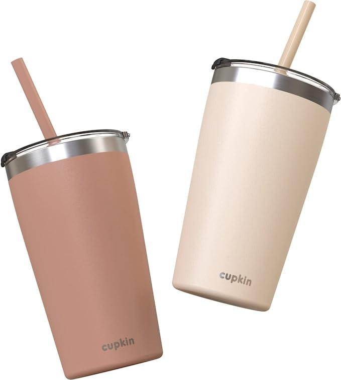 CUPKIN Toddler Tumblers - The Original 12 oz Stackable Stainless Steel Cups - Set of 2 Powder Coa... | Amazon (US)