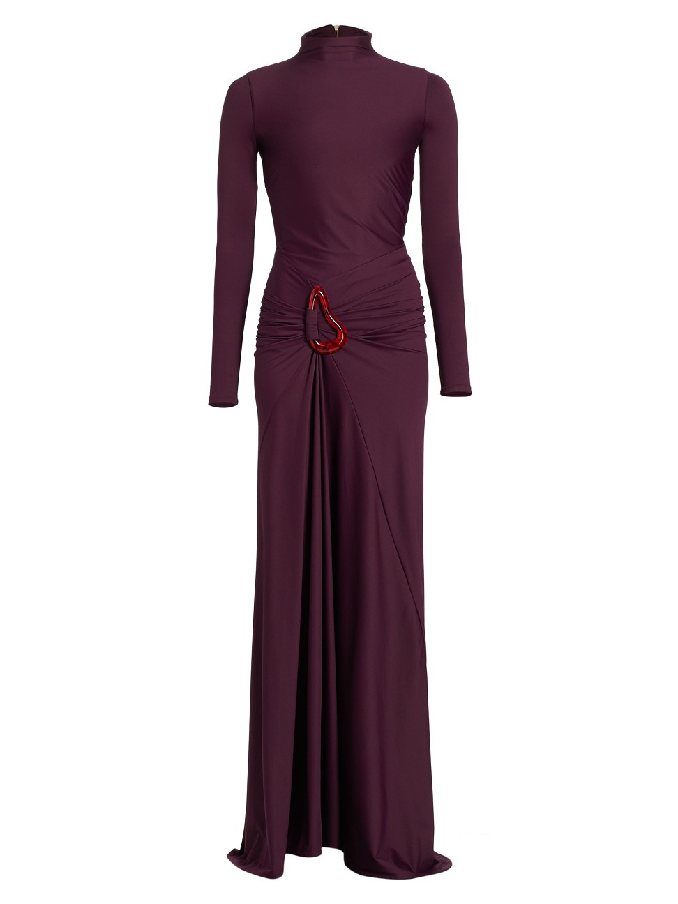 Women's Lena Jersey Long-Sleeve Gown - Burgundy - Size Small | Saks Fifth Avenue