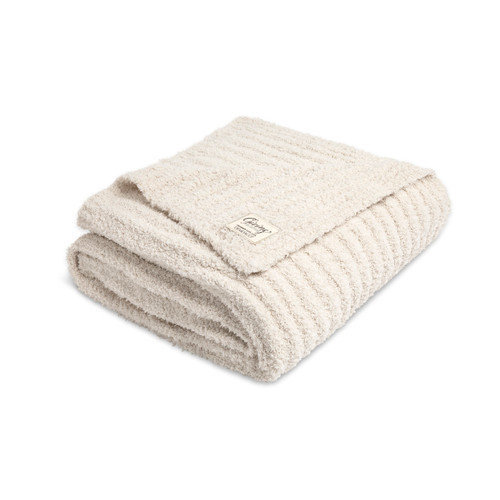 Ribbed Blanket - Cream | DEMDACO