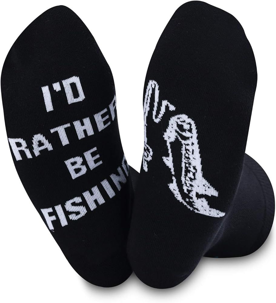 TSOTMO I’d Rather Be Fishing Socks Fishing Socks Gift for Fisherman | Amazon (CA)