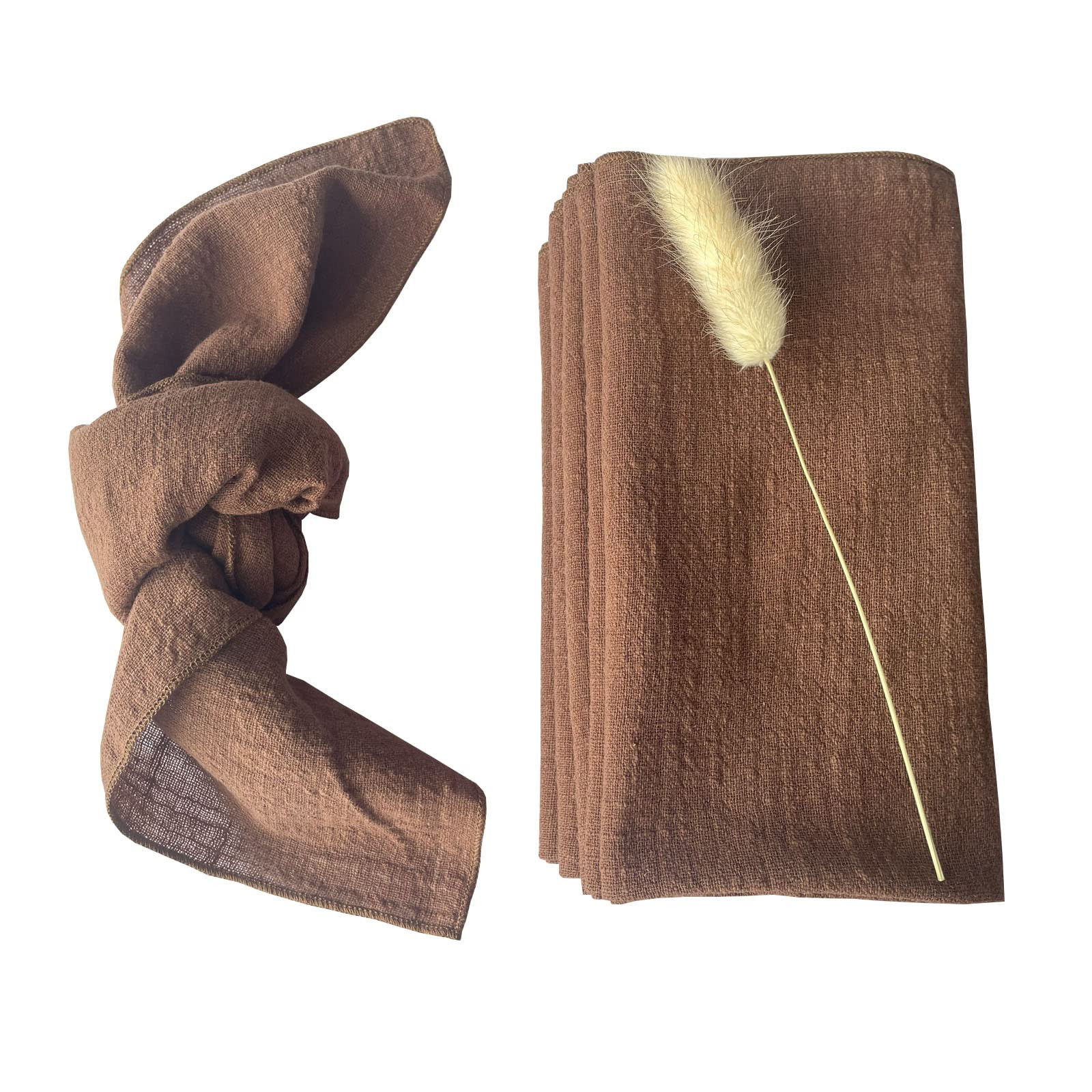 EHLDekol Gauze Cloth Napkins 6 Pack 16x16 Inches 100% Natural Soft Cotton Weddings Decorative Par... | Amazon (US)