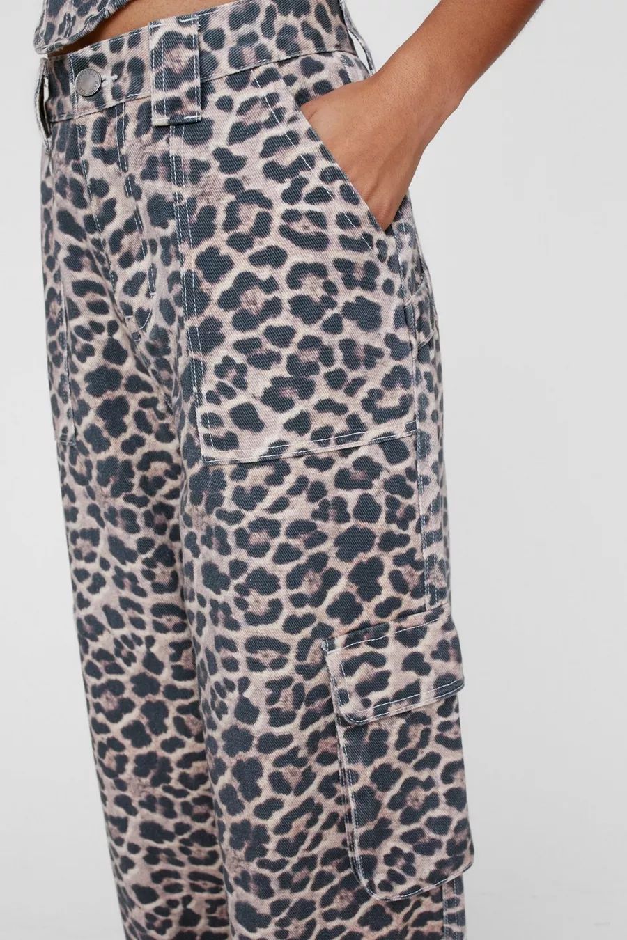 Leopard Print Baggy Jean | Nasty Gal US