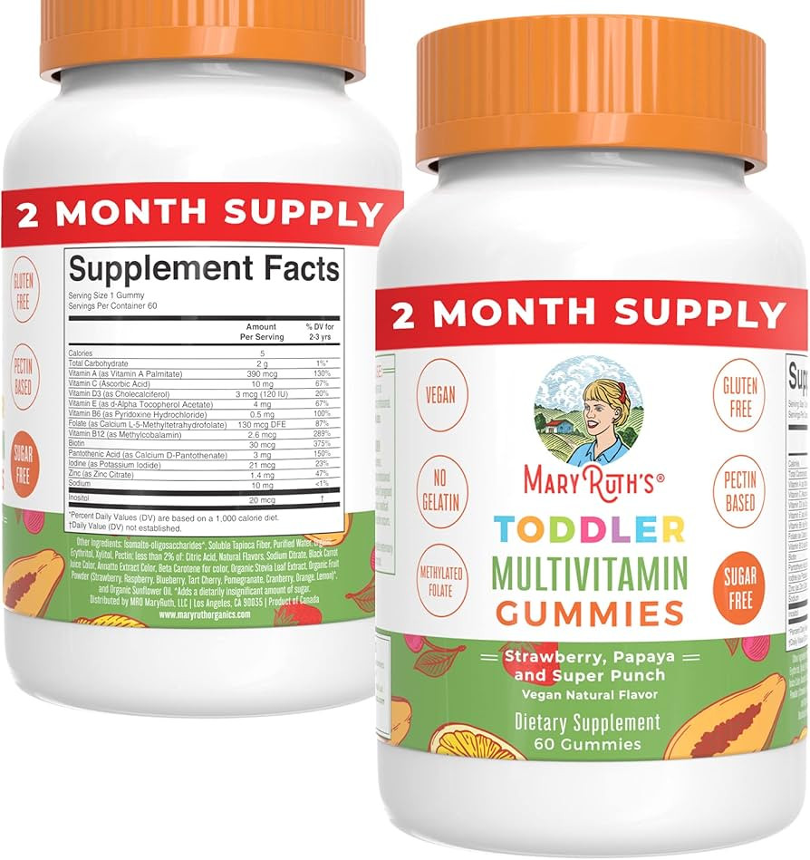 MaryRuth's Vitamin Gummy | Sugar Free | 2 Month Supply | Kid and Toddlers Age 2+ Daily Multivitam... | Amazon (US)