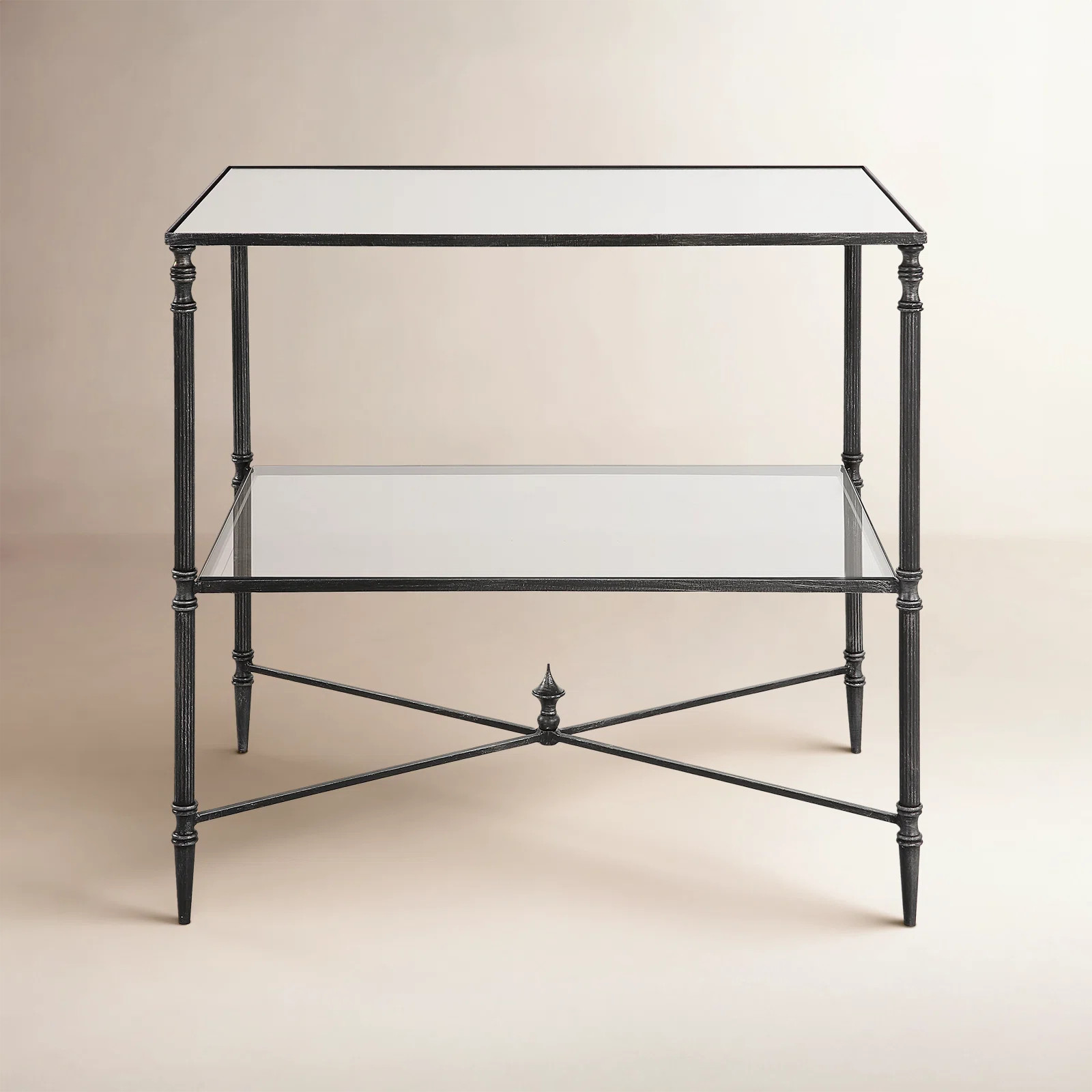 Allenhurst Glass Top End Table | Wayfair North America