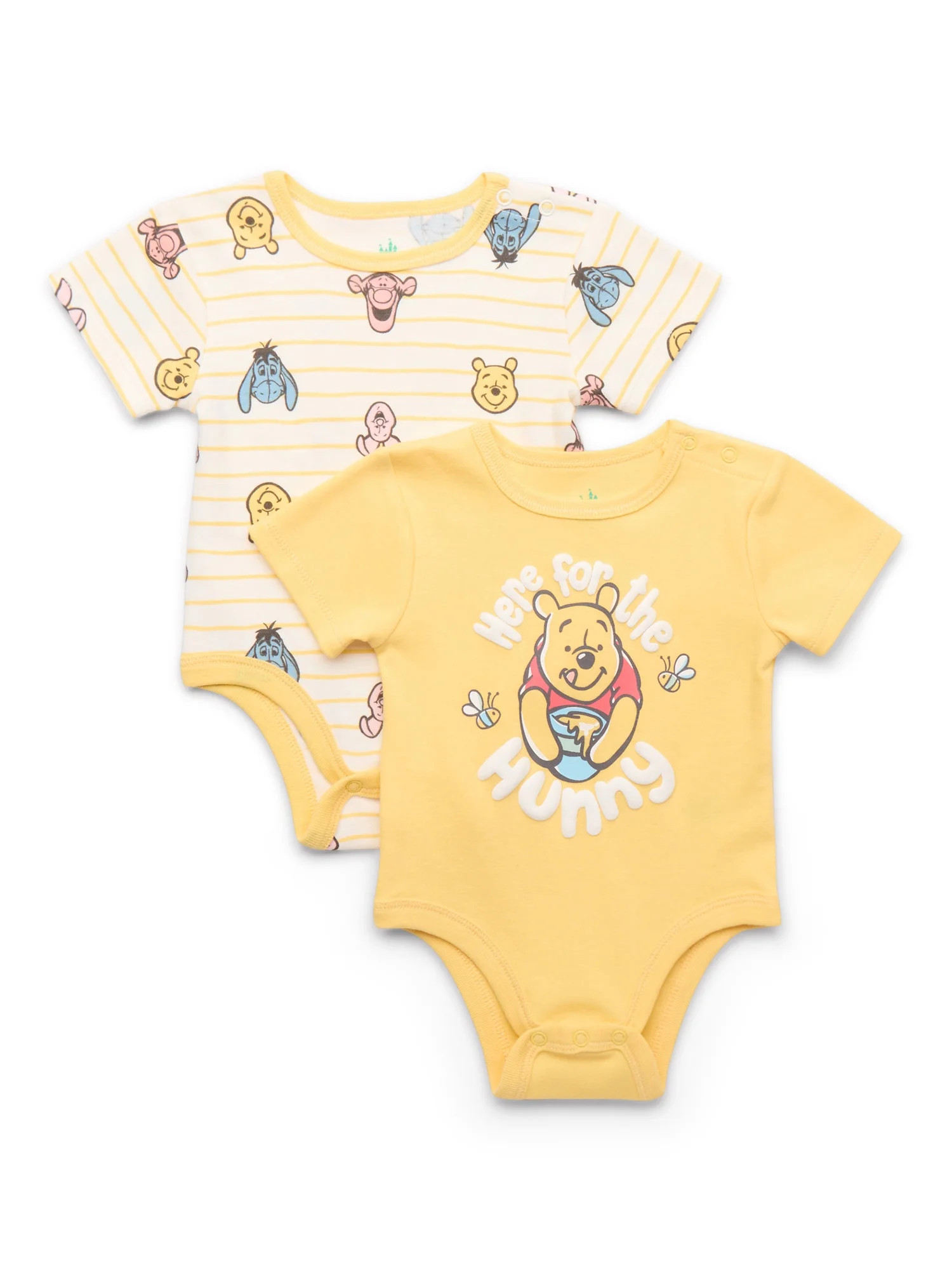 Disney Winnie the Pooh Baby Bodysuits, 2-Pack, Sizes 0/3 Months-24 Months | Walmart (US)