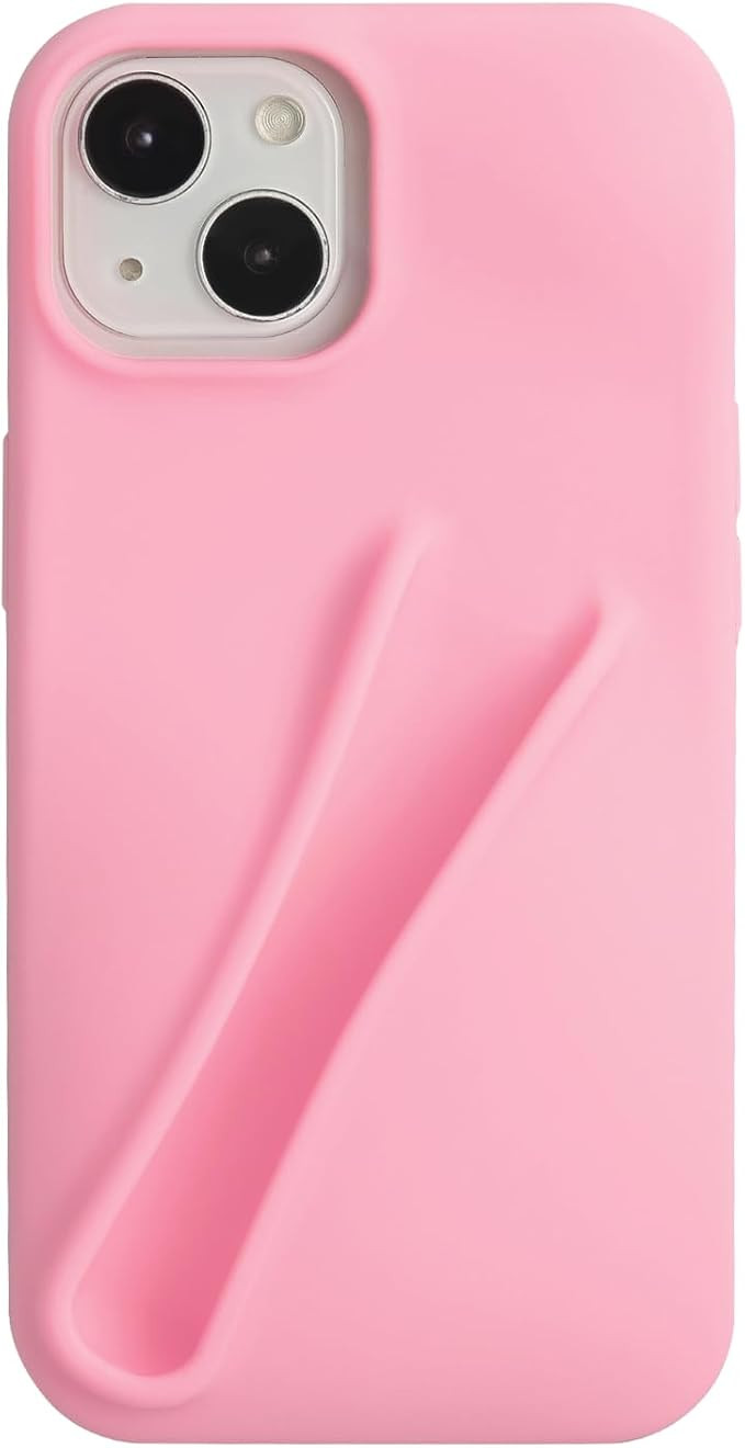 Lip Gloss Phone Case Pink for iPhone 13/14 for Women Girls Protective Silicone Shockproof Slim Fu... | Amazon (US)