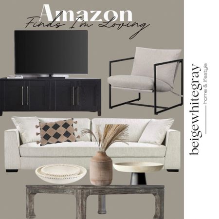 Check out these Amazon home finds!! These media console is an incredible price! And so is this new release accent chair. Love this poly and bark chair and this coffee table. Check out this throw pillow! One of my favorites in my home currently!! And I especially love the footed bowl and rustic vase!! 

#LTKFind #LTKhome #LTKstyletip