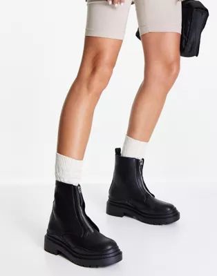RAID Missellie chunky ankle boots with zip in black | ASOS (Global)