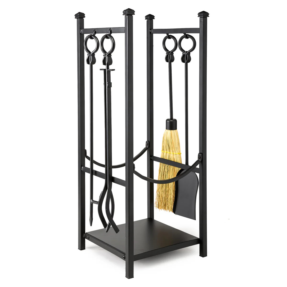 Wood Rack With Tools | Fireplace Tools | Plow & Hearth | Plow & Hearth