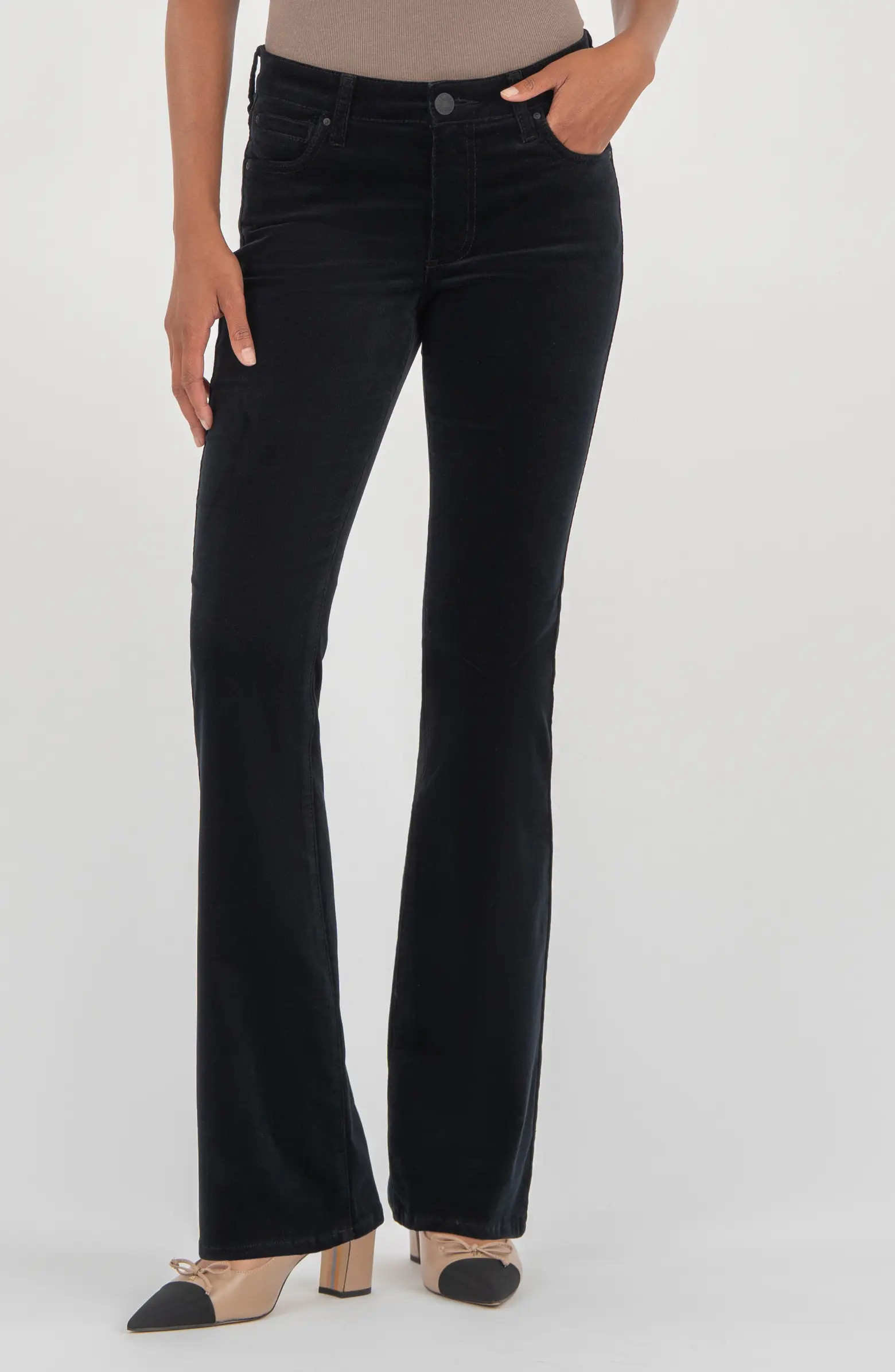 Natalie Mid Rise Bootcut Corduroy Pants | Nordstrom