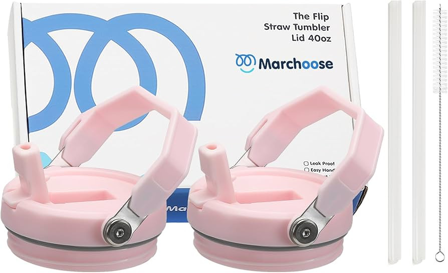 2 Pcs Tumbler Flip Straw Lid Replacement fit for 40 oz Stanley Quencher, Leak-Proof, Easy Handlin... | Amazon (US)