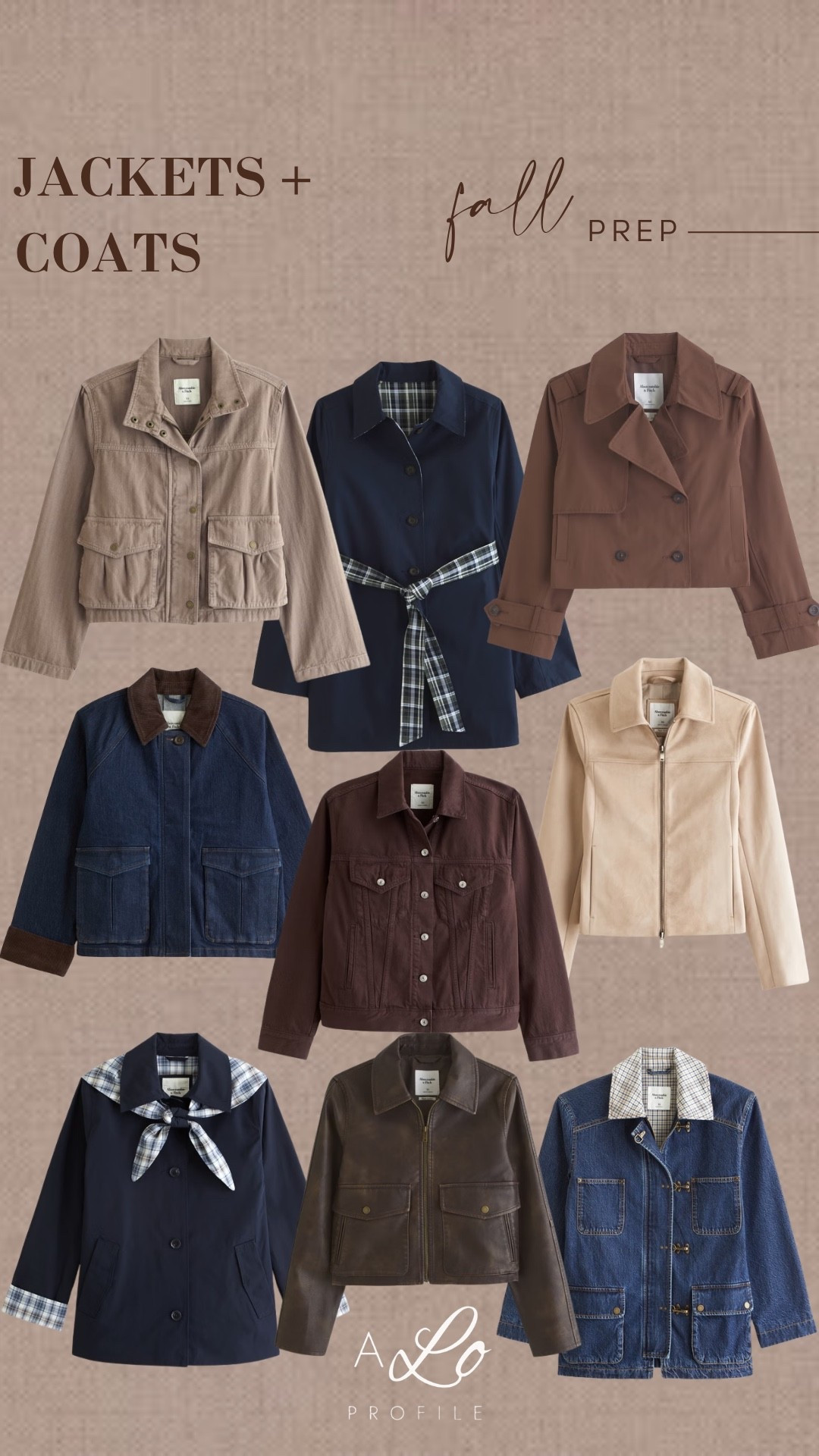 Fall Prep: Jackets & Coats via Abercrombie - all on sale for 20% off right now!!