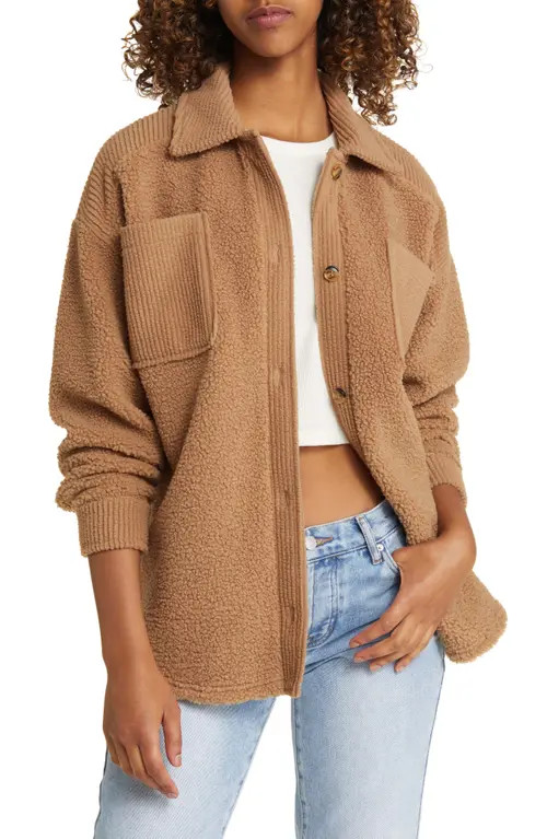 High Pile Fleece Shacket | Nordstrom