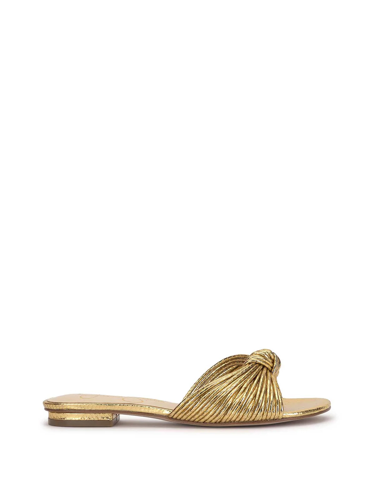 Dydra Knotted Flat Sandal in Gold | Jessica Simpson