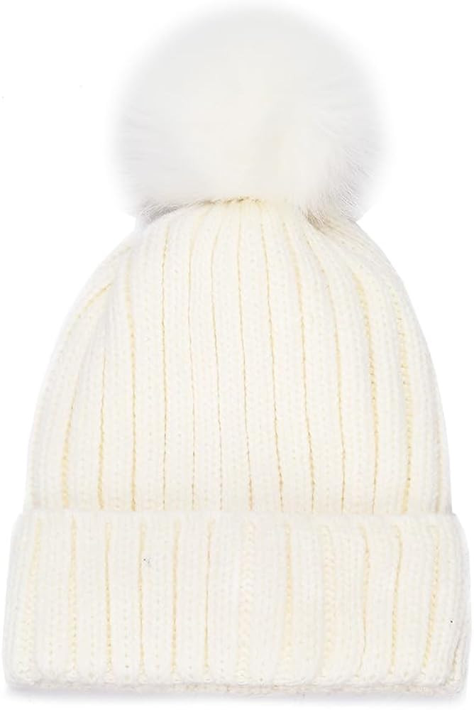 Wander Agio Women Winter Warm Crocheted Hat Windproof Beanies Caps Thick Fleece Lining Cold Weath... | Amazon (US)