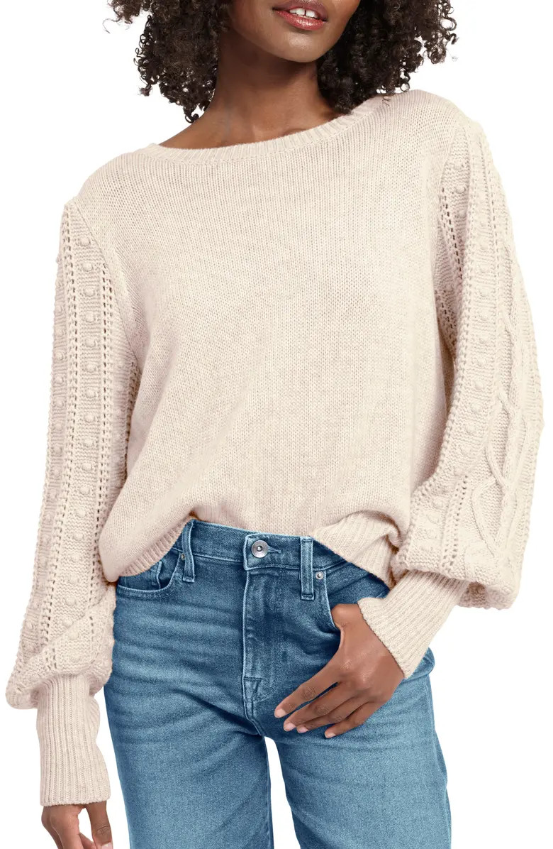 Splendid Cupid Balloon Sleeve Sweater | Nordstrom | Nordstrom