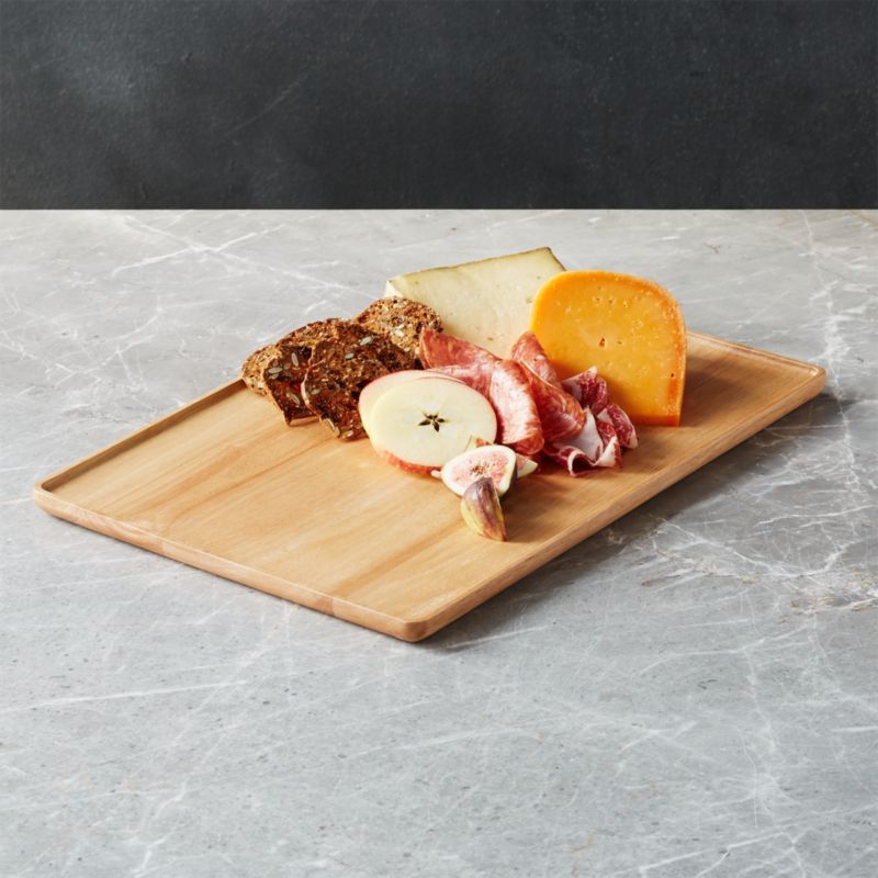 Merge Large Wood Tray + Reviews | Crate and Barrel | Crate & Barrel