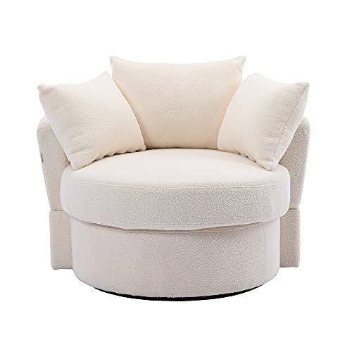 Homvent Swivel Round Barrel Chair Modern Accent Chair Leisure Chair for Living Room,Home,Hotel,So... | Amazon (US)