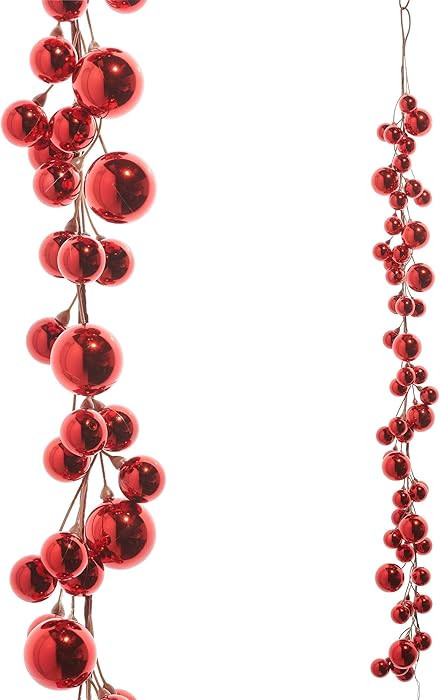 RAZ Imports - 4' Red Plastic Christmas Ball Garland | Amazon (US)