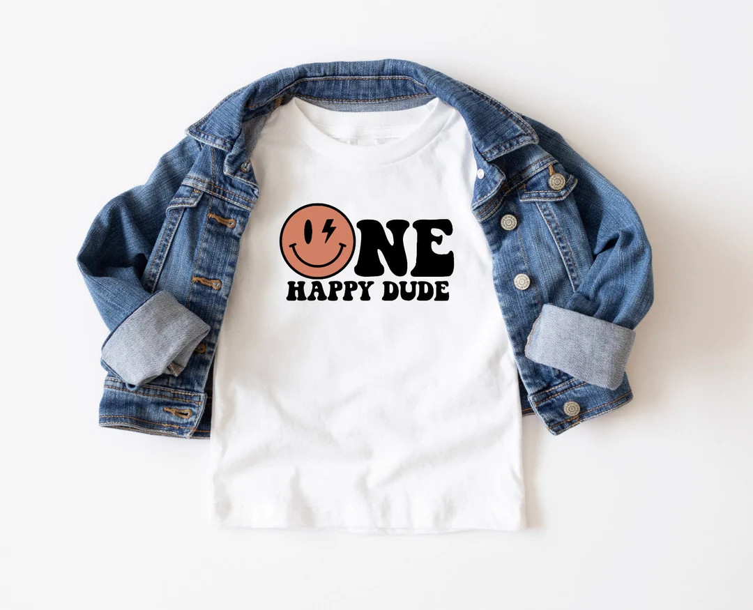 One happy dude | Birthday Shirt | Shirt | Toddler | First Birthday | Party Shirt | Personalized |... | Etsy (US)