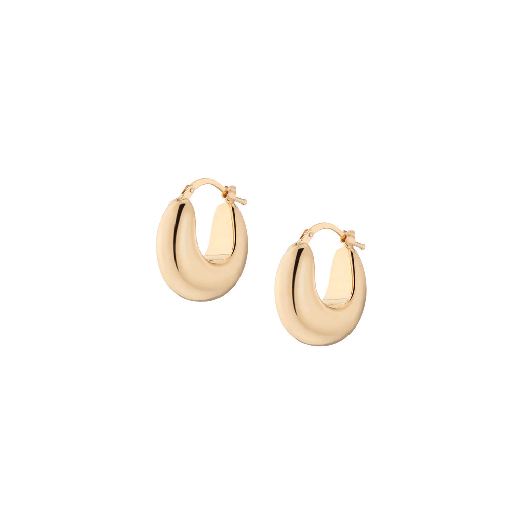 Pillow Saddle Hoops Earrings | AUrate New York