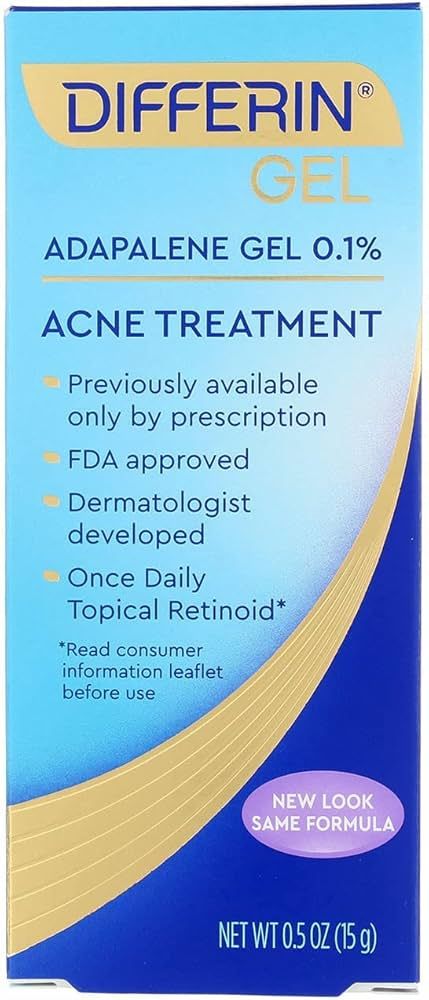 Differin Adapalene Gel 0.1% Acne Treatment, 0.5 Ounces each (Value Pack of 2) | Amazon (US)