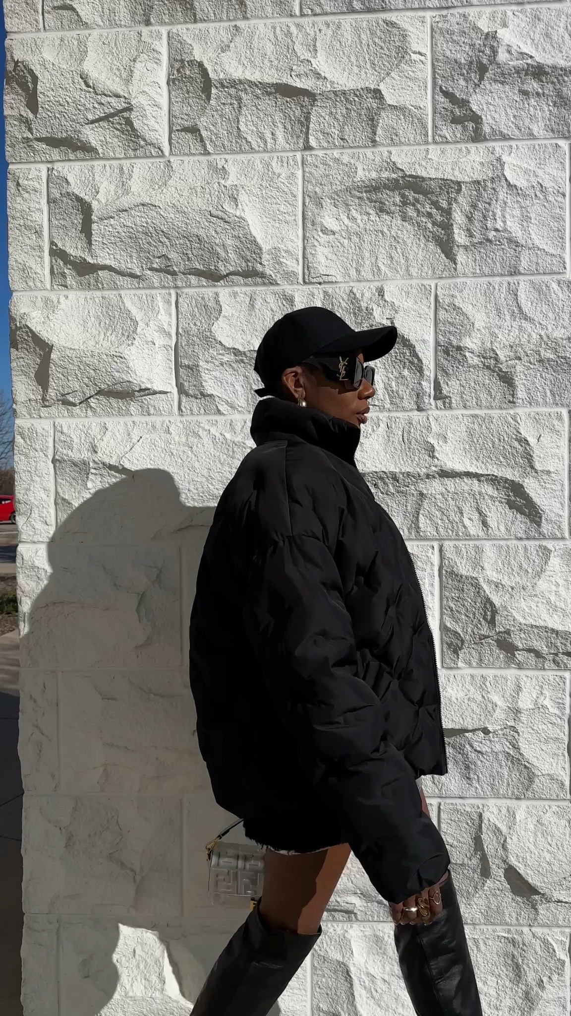 All Black with pops of silver outfit 