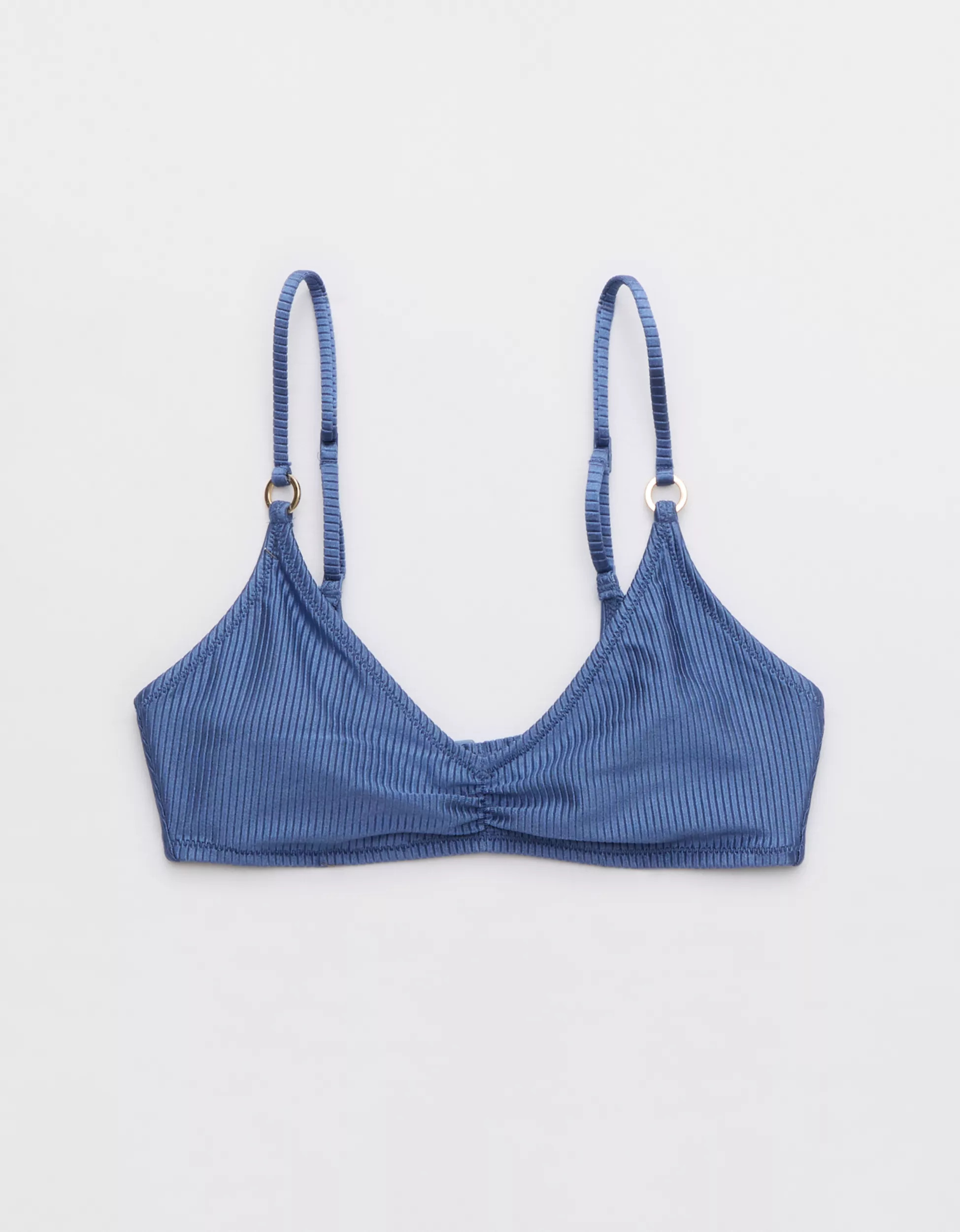 Aerie Beach Babe Shine Rib Voop Bikini Top | Aerie