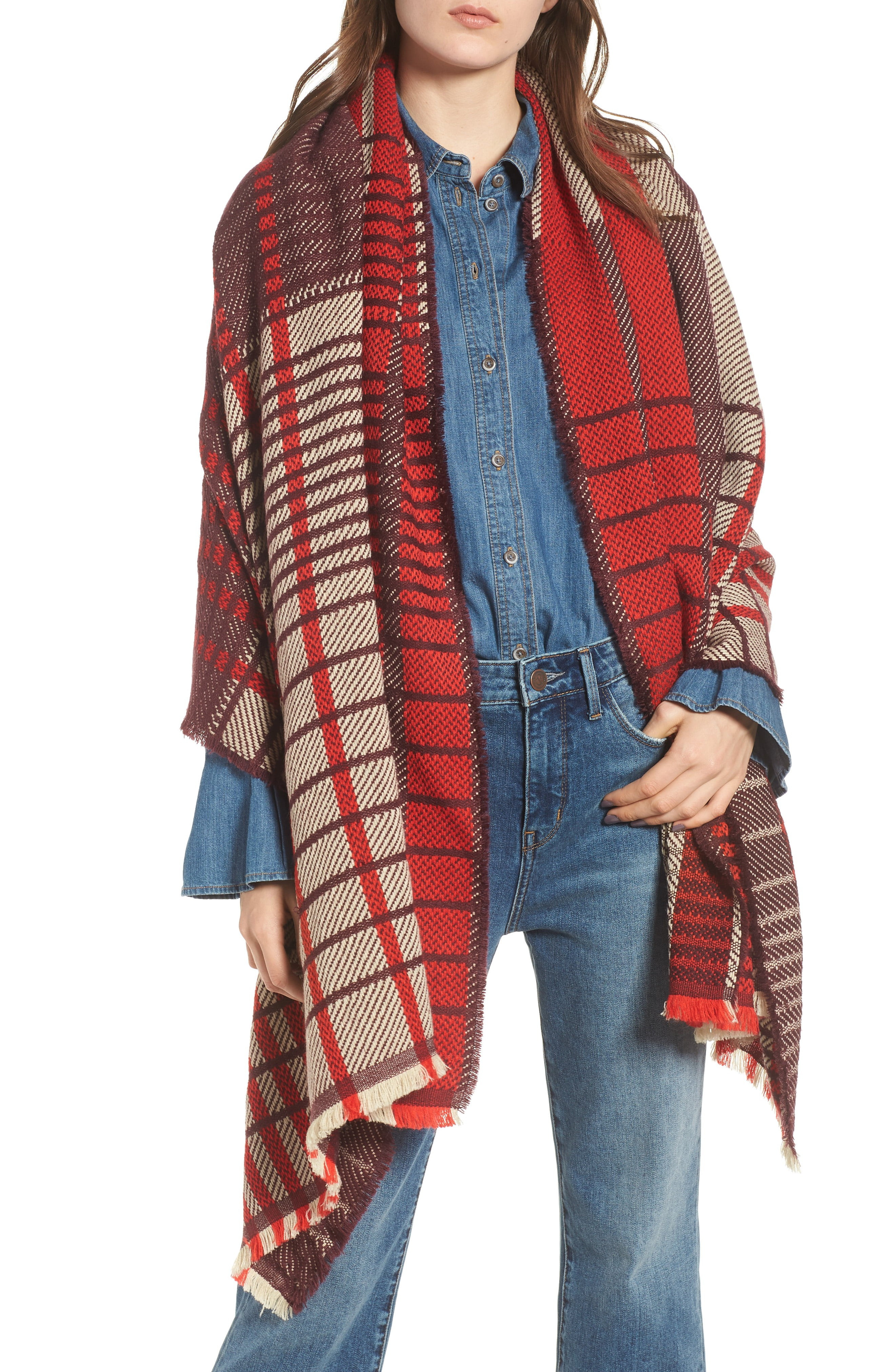 Treasure & Bond Plaid Blanket Wrap | Nordstrom