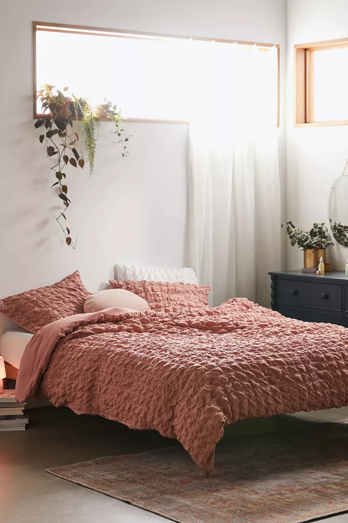 Puckered Cotton Duvet Cover | Urban Outfitters (US and RoW)