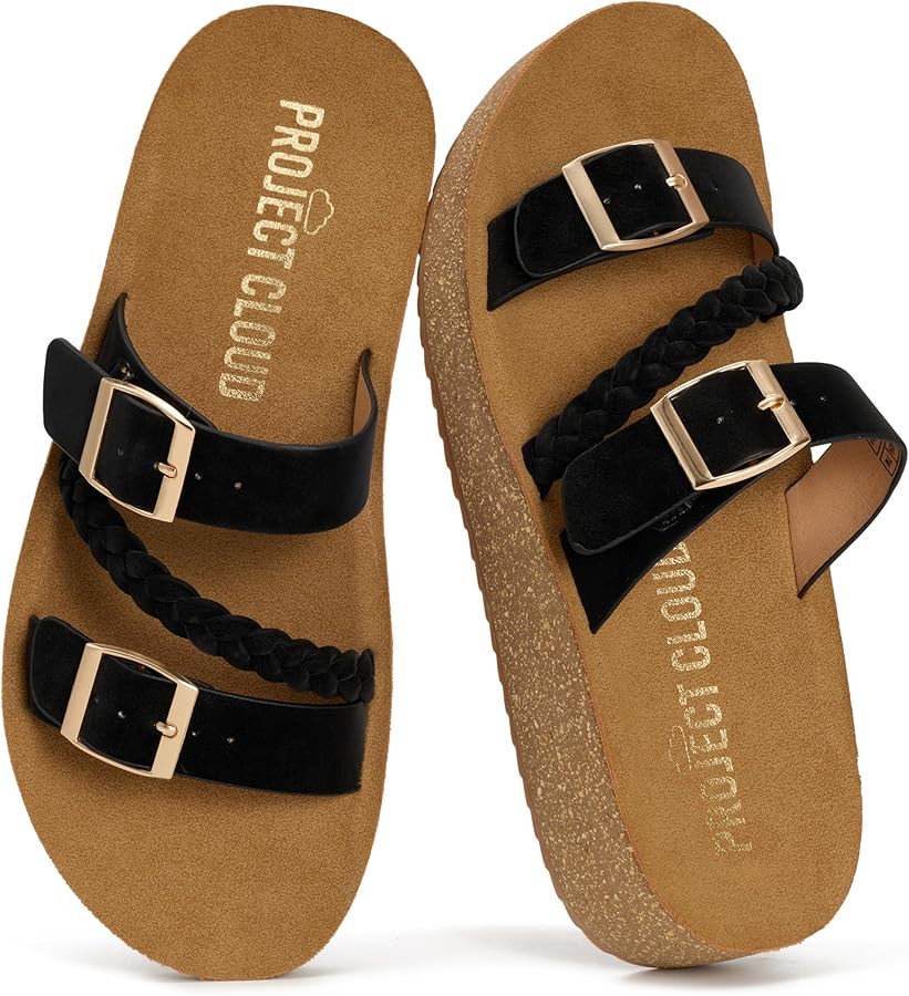 Project Cloud Platform Sandals Women - Eco-Crafted Leather Womens Summer Shoes with Lightweight A... | Amazon (US)