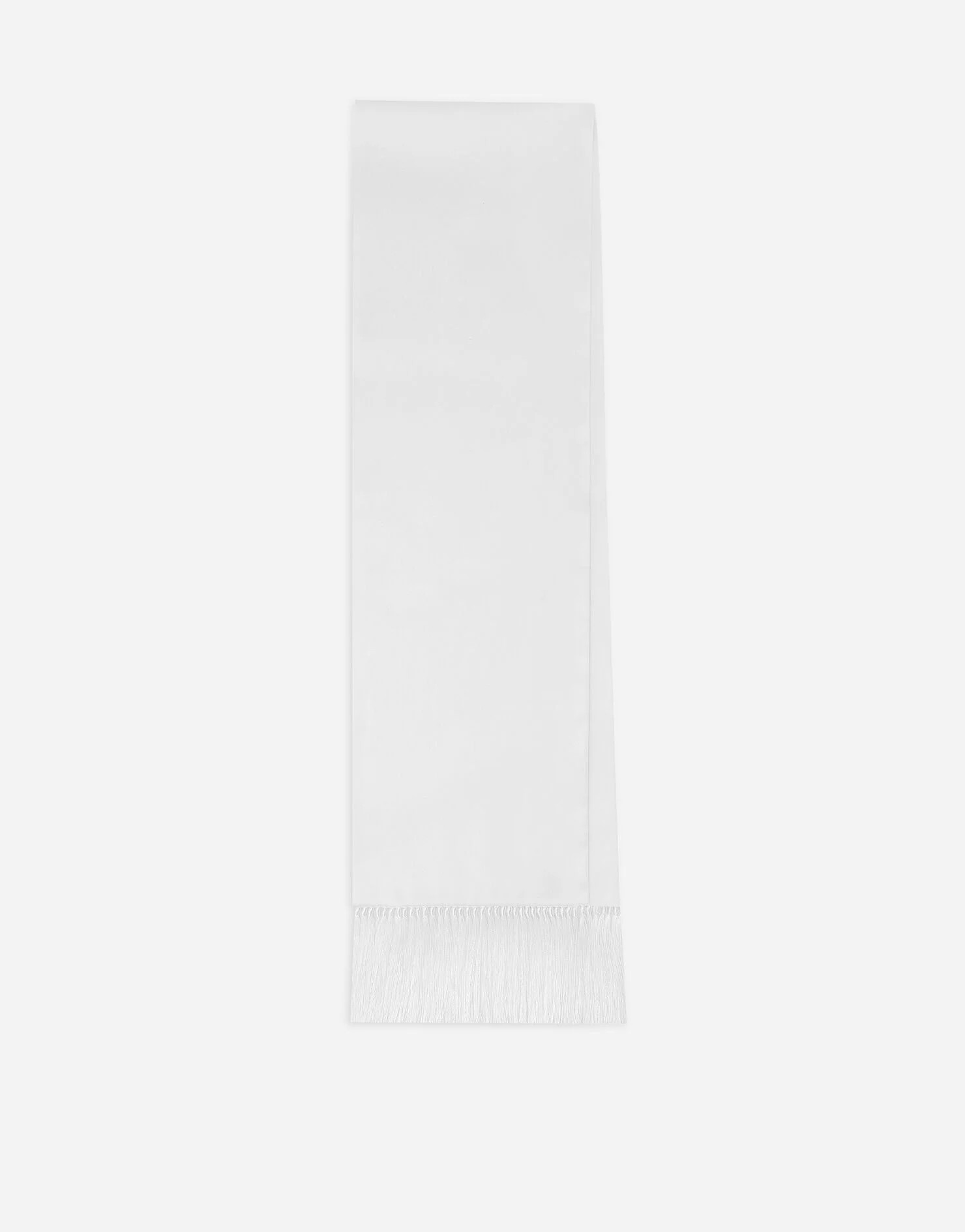 Silk satin scarf with fringing | Dolce & Gabbana US