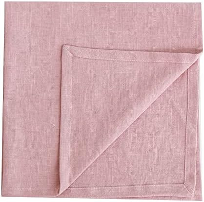COTTONVILL 100% Pure Linen Cloth Napkins (20x20 inch 1 Pack, 03-Pink) | Amazon (US)