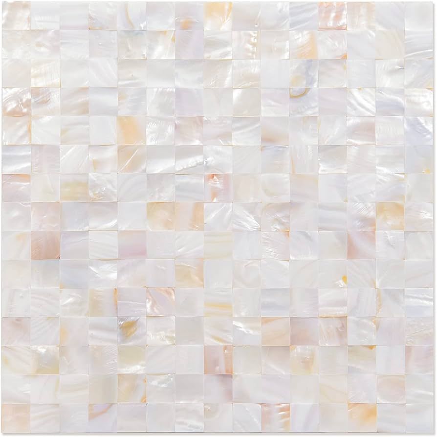 Art3d Peel and Stick Mother of Pearl Shell Mosaic Tile for Kitchen Backsplashes, 12" x 12" Natura... | Amazon (US)