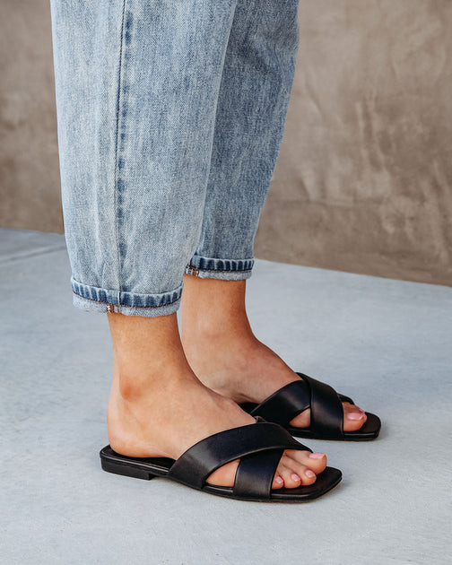 Julez Criss Cross Sandals - Black | VICI