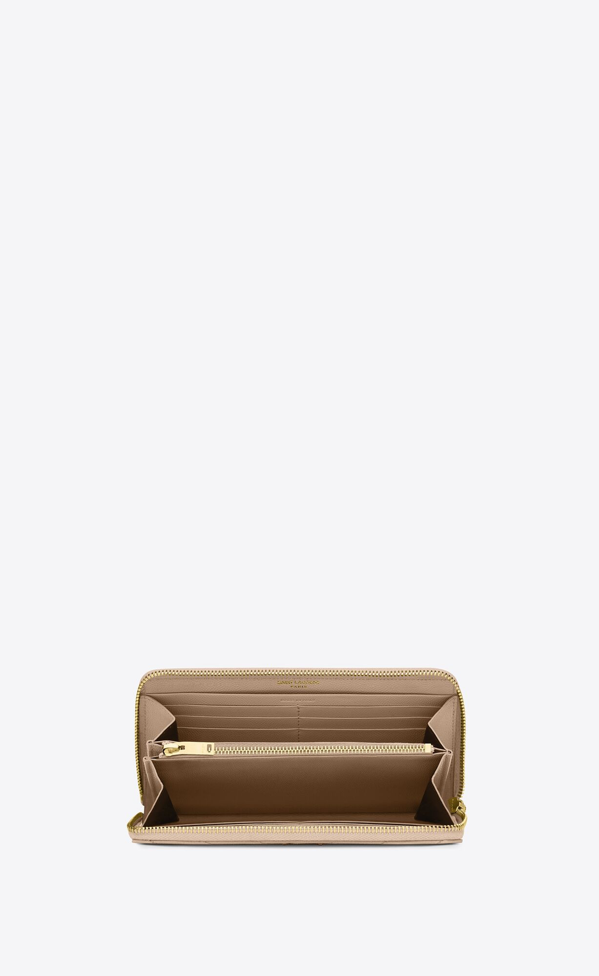 cassandre matelassé zip around wallet in grain de poudre embossed leather | Saint Laurent Inc. (Global)