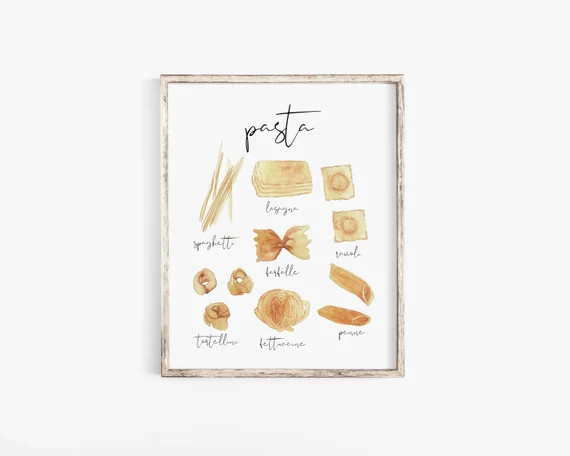Printable Kitchen Decor Pasta Wall Art Kitchen Wall Art | Etsy | Etsy (US)