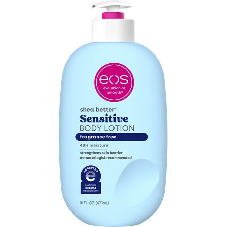 eos Shea Better Sensitive Skin Body Lotion for Dry Skin- Fragrance-Free, 16 fl oz | Walmart (US)