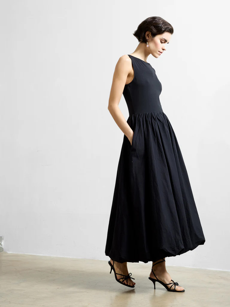 Phoebe Jersey Bubble Hem Midi Dress | French Connection (UK)