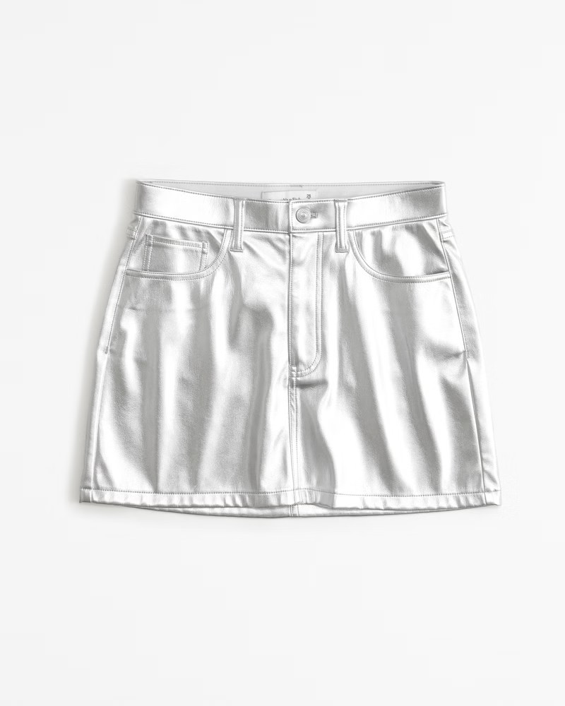 Vegan Leather 5-Pocket Mini Skirt | Abercrombie & Fitch (US)