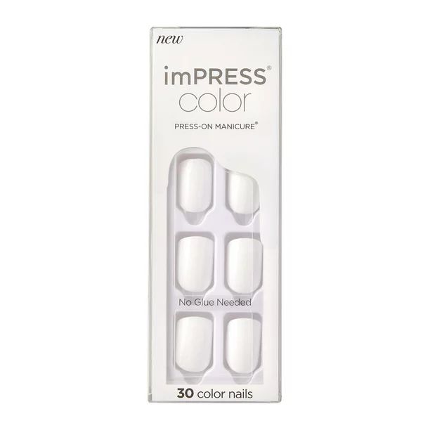 KISS imPRESS Color Press-on Manicure, Frosting, Short | Walmart (US)
