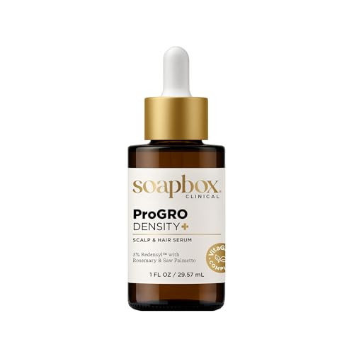 Soapbox ProGRO Density+ Hair Thickening Serum, Supports Fuller, Stronger Hair - Lightweight Scalp Serum for Thinning Hair - Clean Ingredients Free of Harsh Chemicals, Sulfates, Parabens & Silicones | Amazon (US)