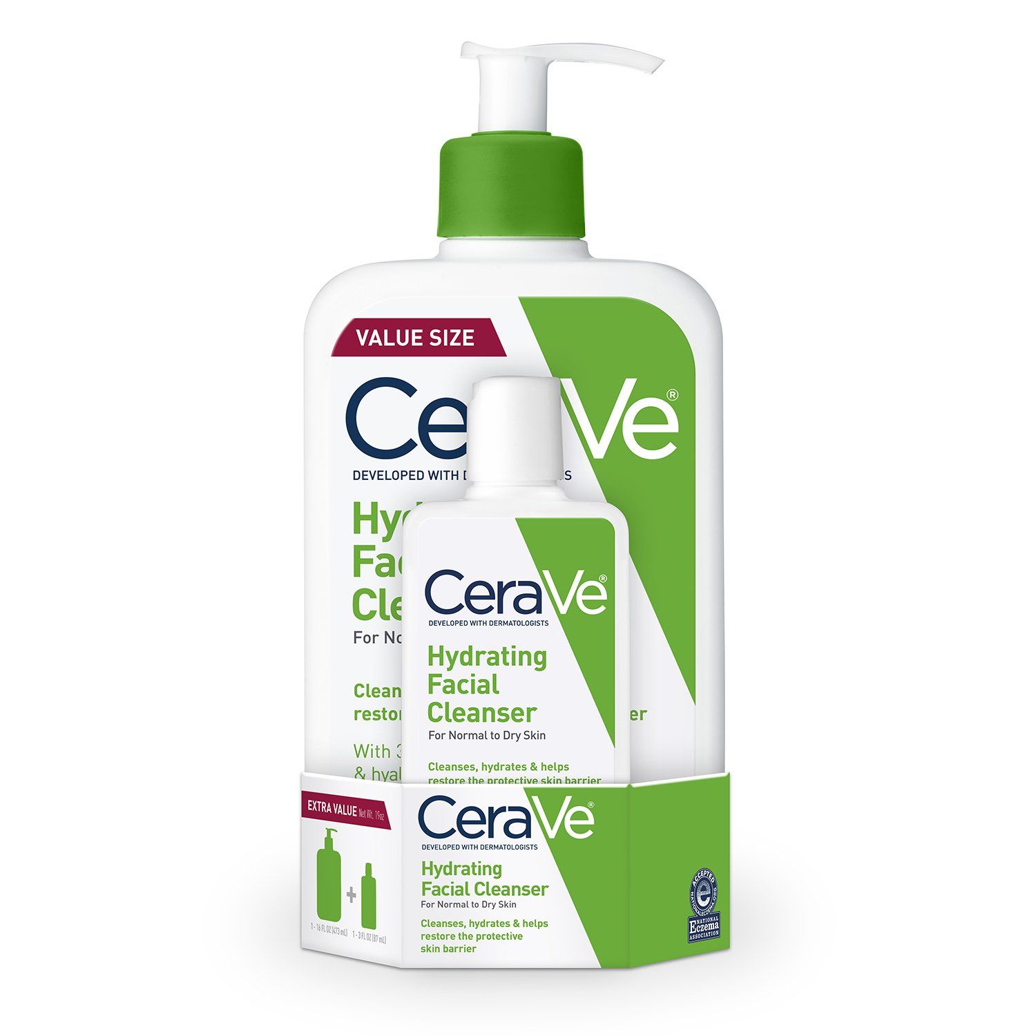 CeraVe Hydrating Face Wash, Cleanser for Normal to Dry Skin, 3 &16 oz. | Walmart (US)