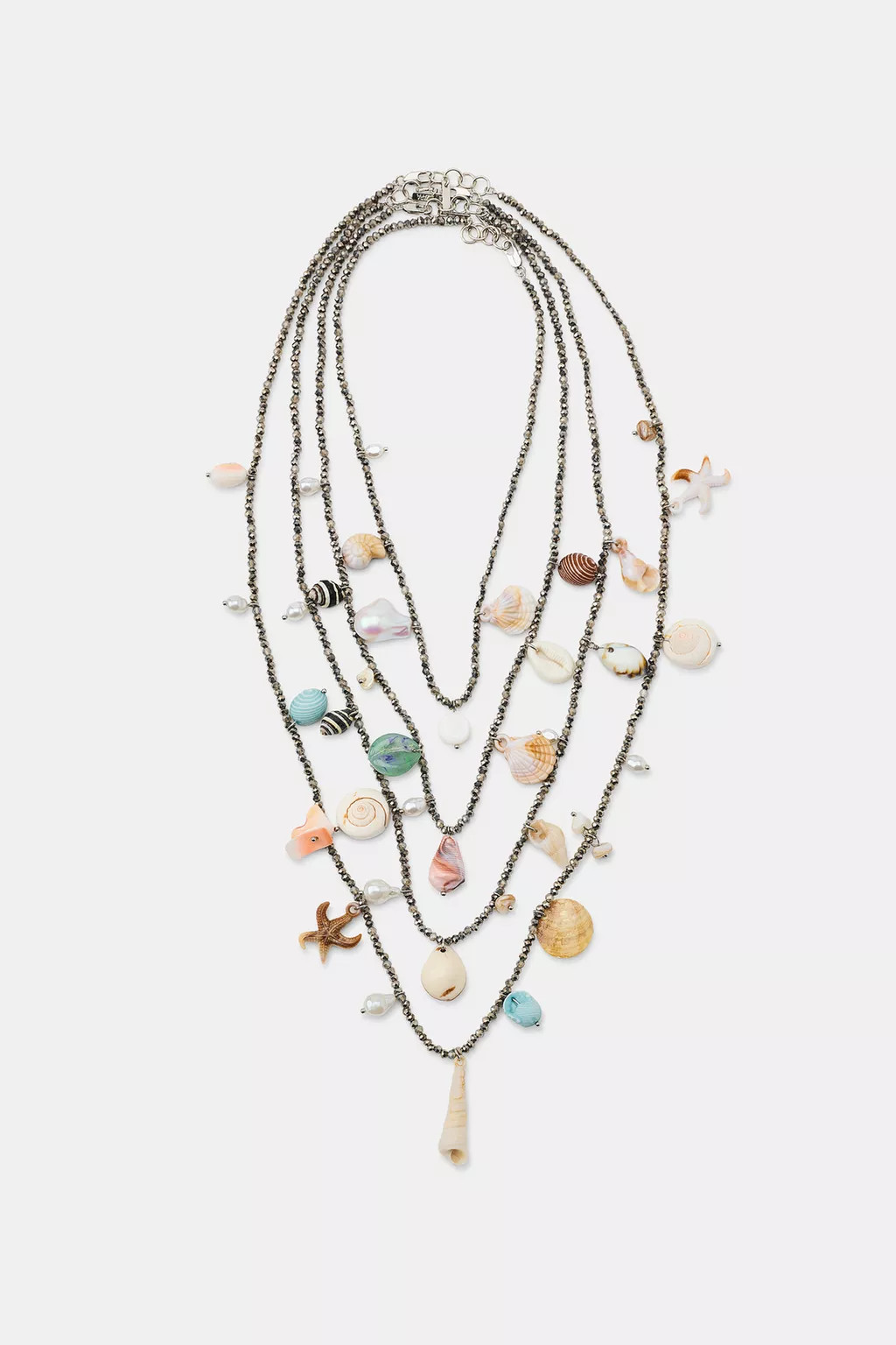 PACK OF 4 BEADED SHELL NECKLACES | Zara US