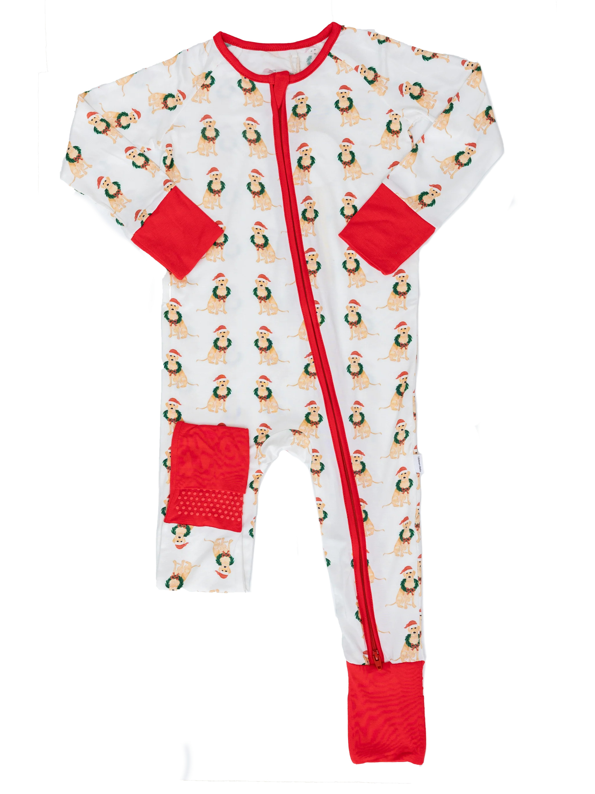 Holiday Dogs Sleep Romper | The Uptown Baby