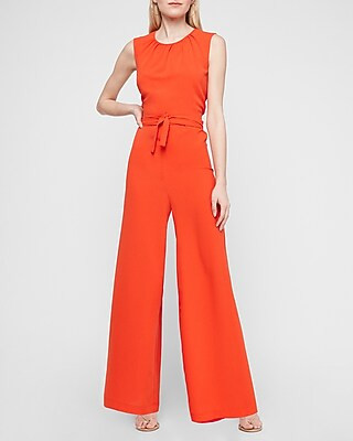 Open Back Wide Leg Jumpsuit | Express