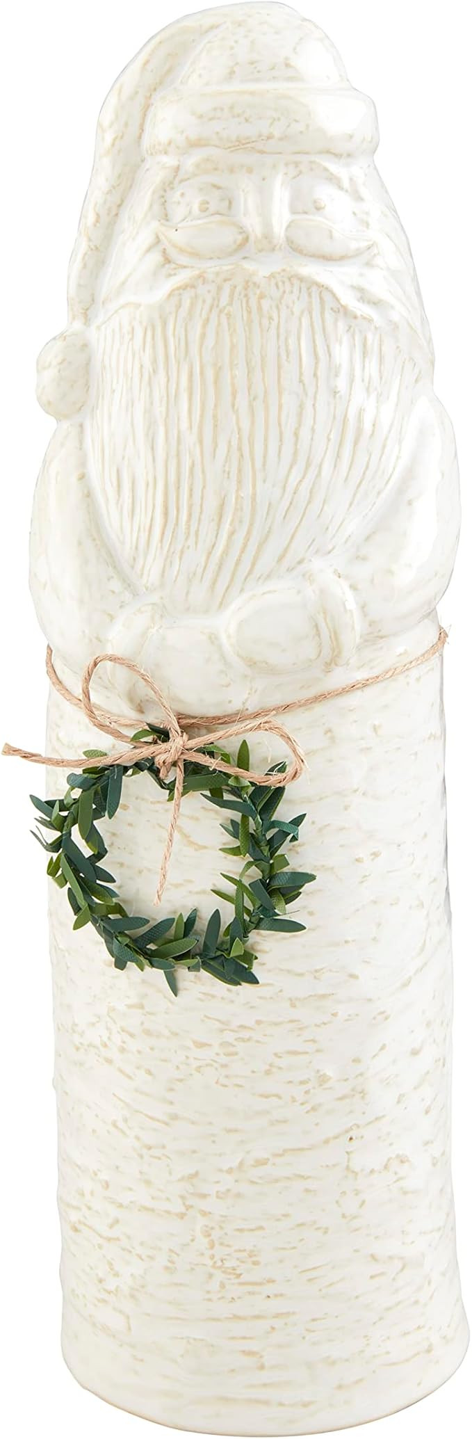 Mud Pie White Christmas Santa Sitter, Large, 11" x 3 1/4" | Amazon (US)