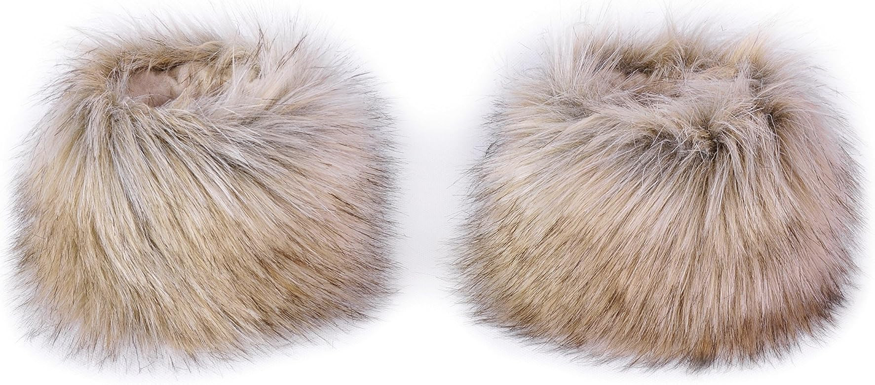 Futrzane Faux Fur Wrist Cuffs For Women - Like Real Fur Wrist Warmers (Wolf) | Amazon (CA)