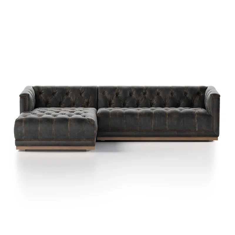 Leela 108.5" Wide Genuine Leather Sofa & Chaise | Wayfair North America