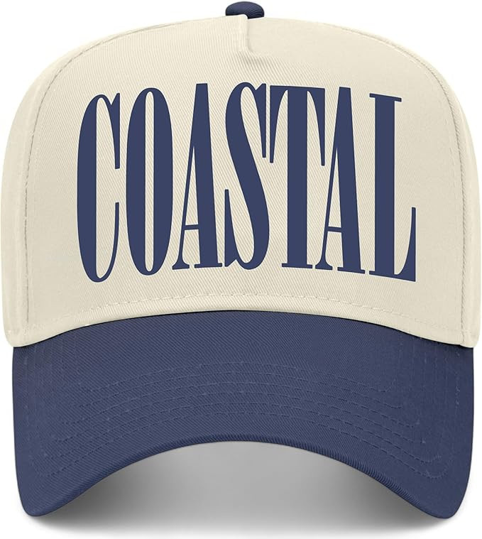 Coastal Serif Vintage Trucker Hat | Premium Adjustable Snapback Baseball Hat for Men & Women | Amazon (US)